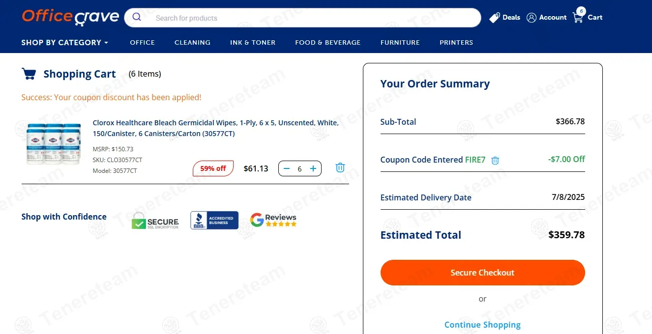 Officecrave coupon code: $7 off with FIRE7. Tested and valid as 11 months ago.