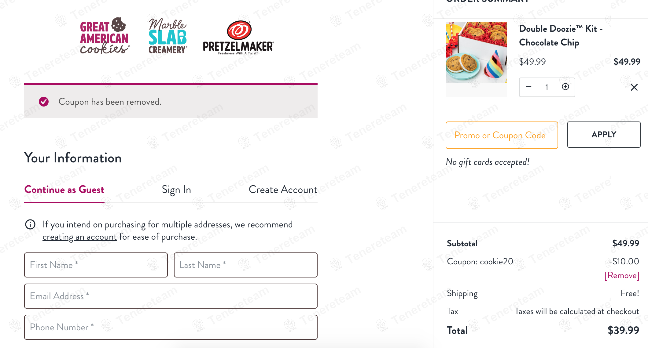 Great American Cookies coupon code: 20% off with COOKIE20. Tested and valid as 1 year ago.