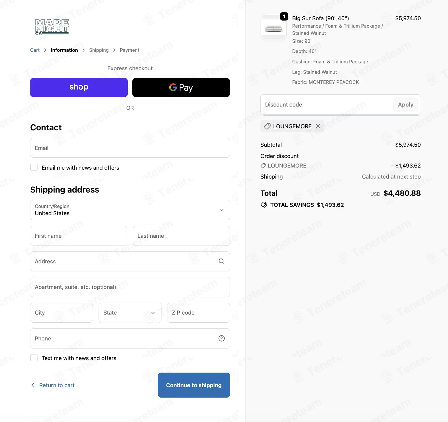 Made Right CA coupon code: 25% off with LOUNGEMORE. Tested and valid as 4 weeks ago.