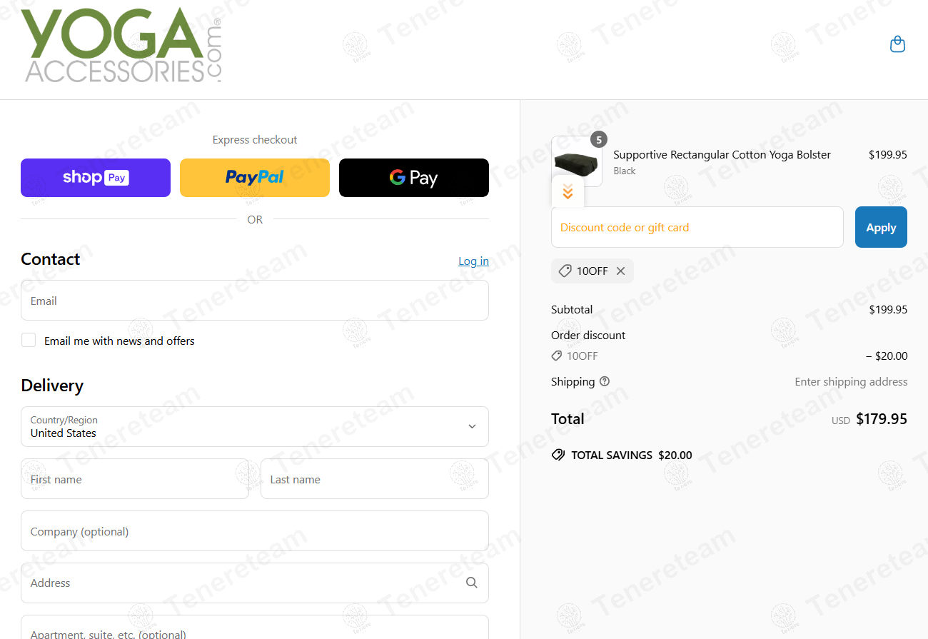 Yoga Accessories coupon code: 10% off with 10OFF. Tested and valid as 1 year ago.