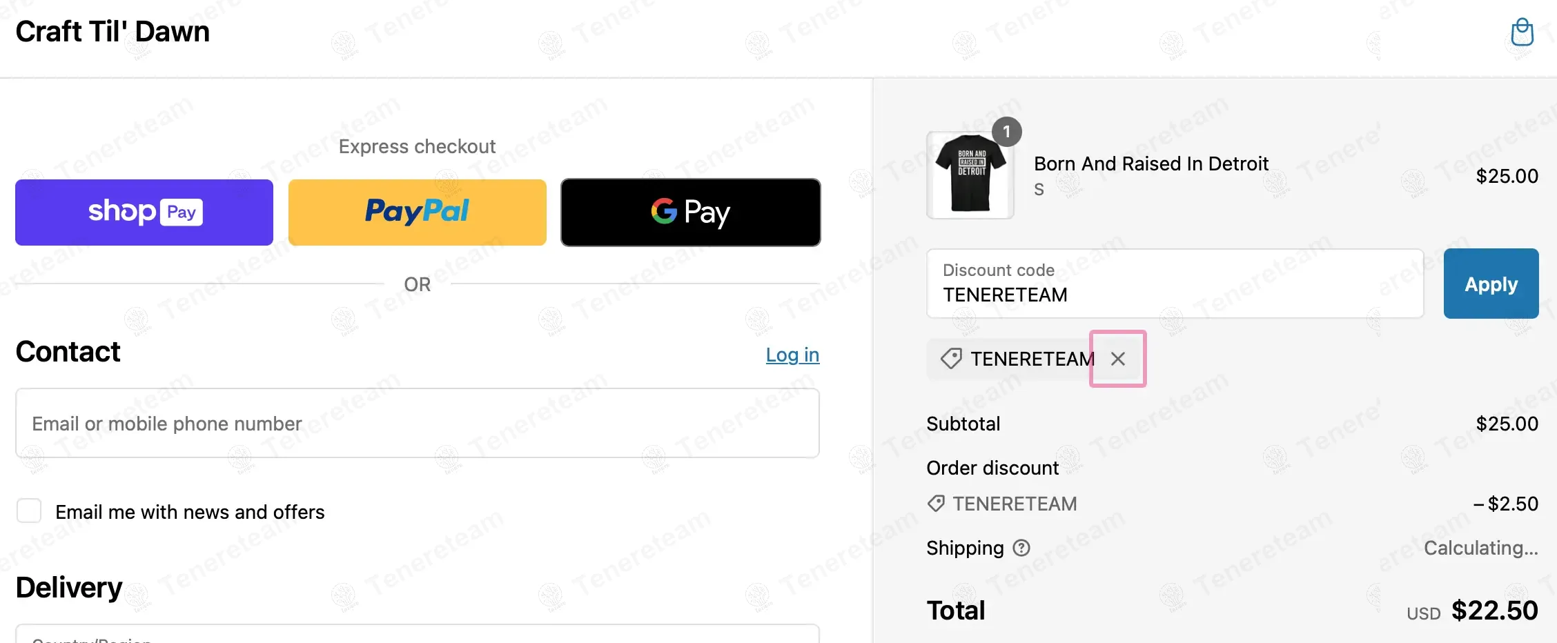 Craft Til Dawn coupon code: 10% off with TENERETEAM. Tested and valid as 1 year ago.