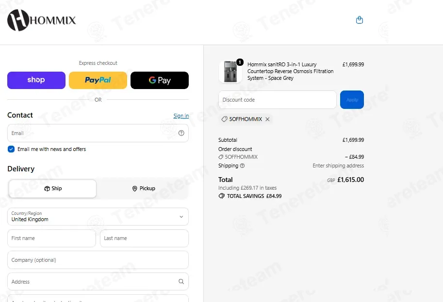 Hommix UK coupon code: 5% off with 5OFFHOMMIX. Tested and valid as 2 months ago.