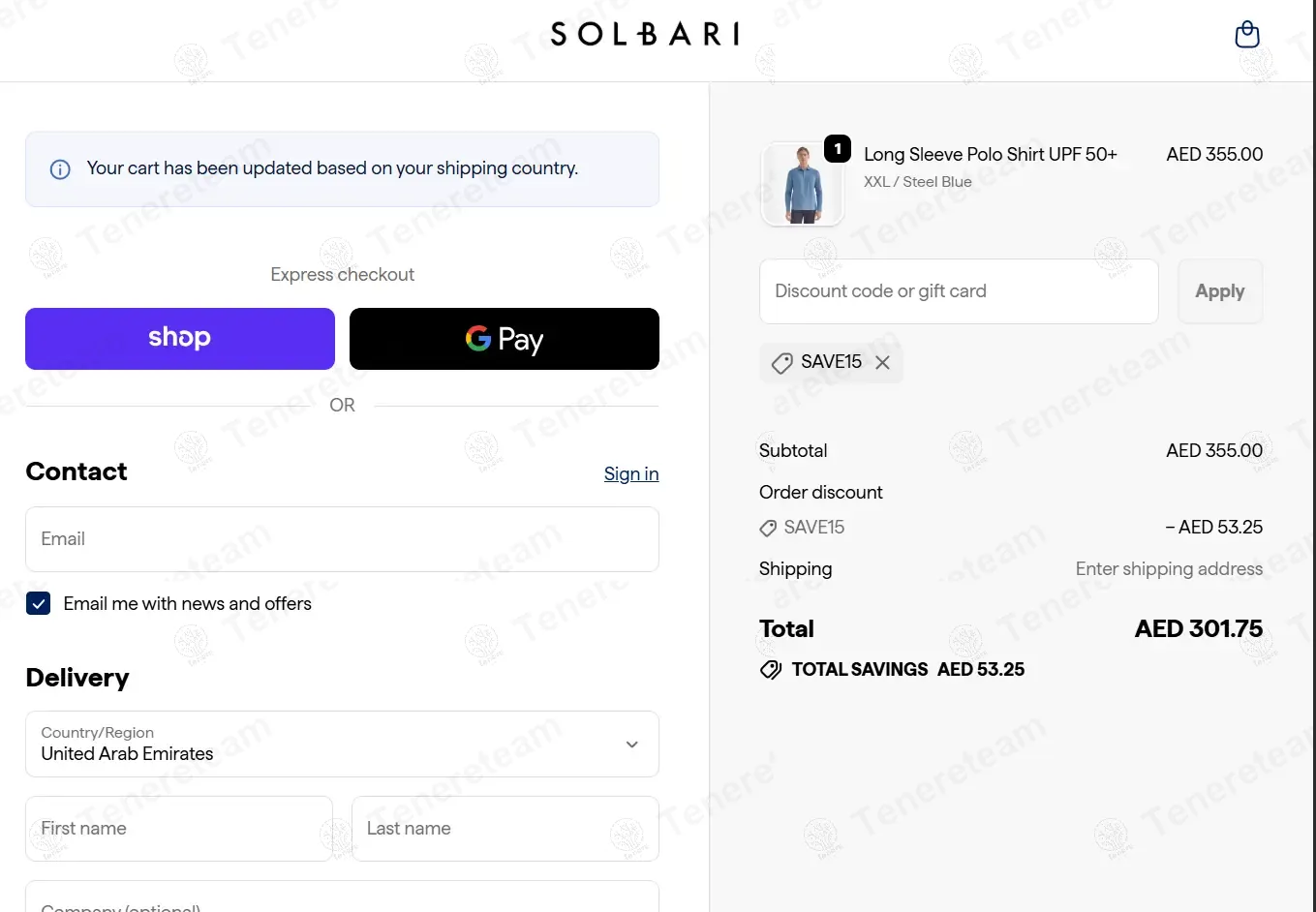 Solbari coupon code: Sale off with SAVE15. Tested and valid as 10 months ago.