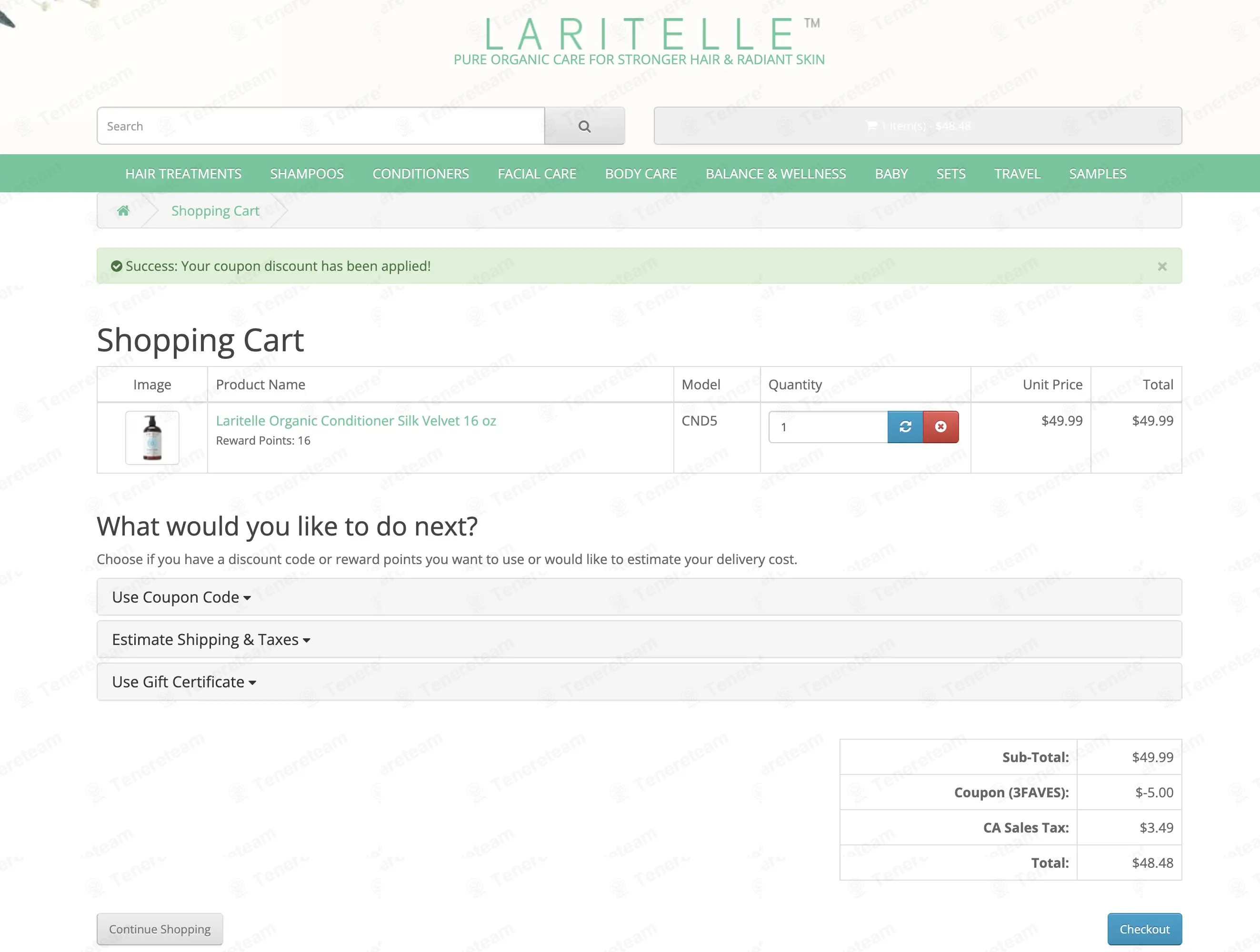 LARITELLE coupon code: 10% off with 3FAVES. Tested and valid as 2 weeks ago.