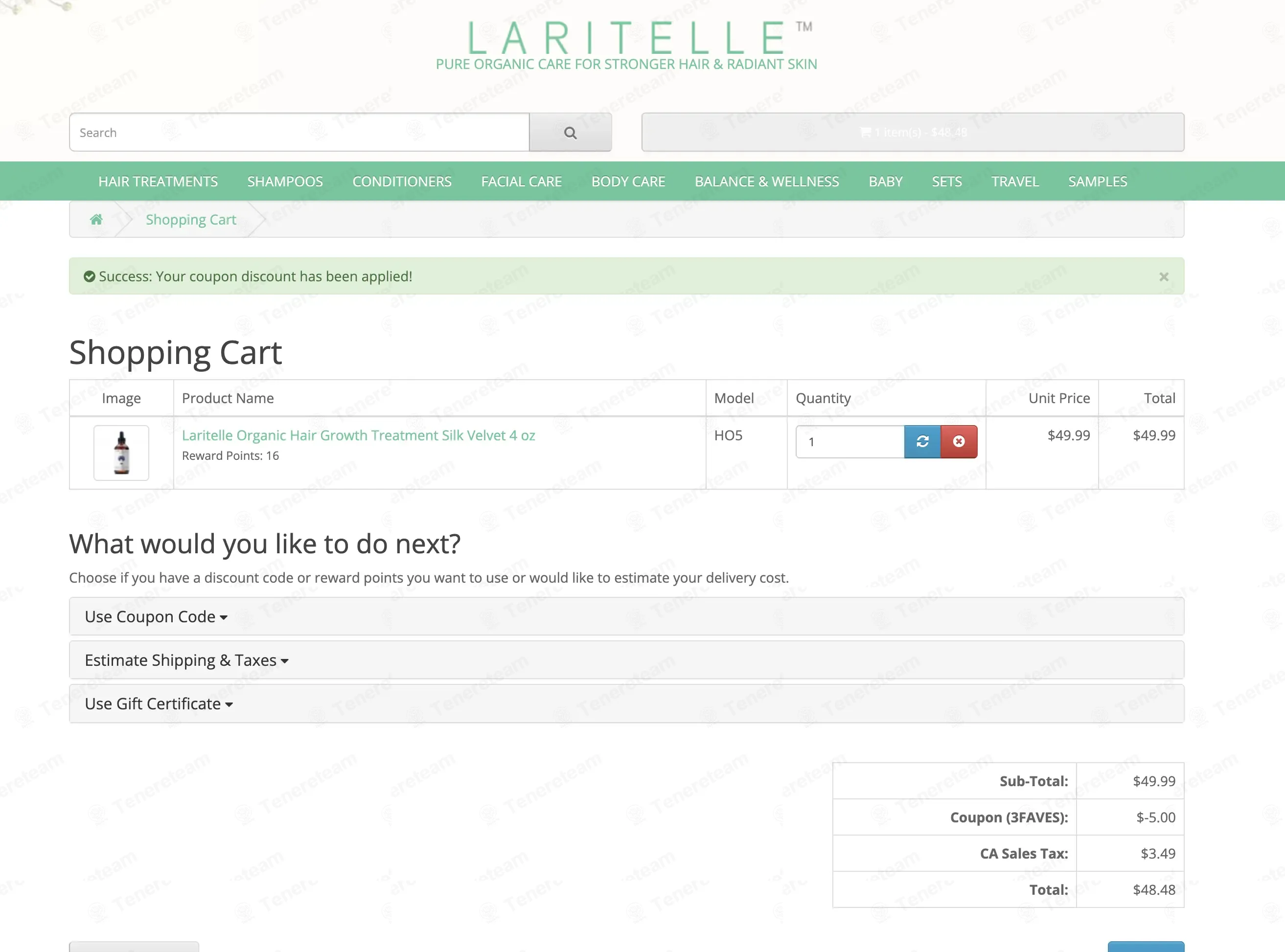 LARITELLE coupon code: 10% off with 3FAVES. Tested and valid as 2 weeks ago.