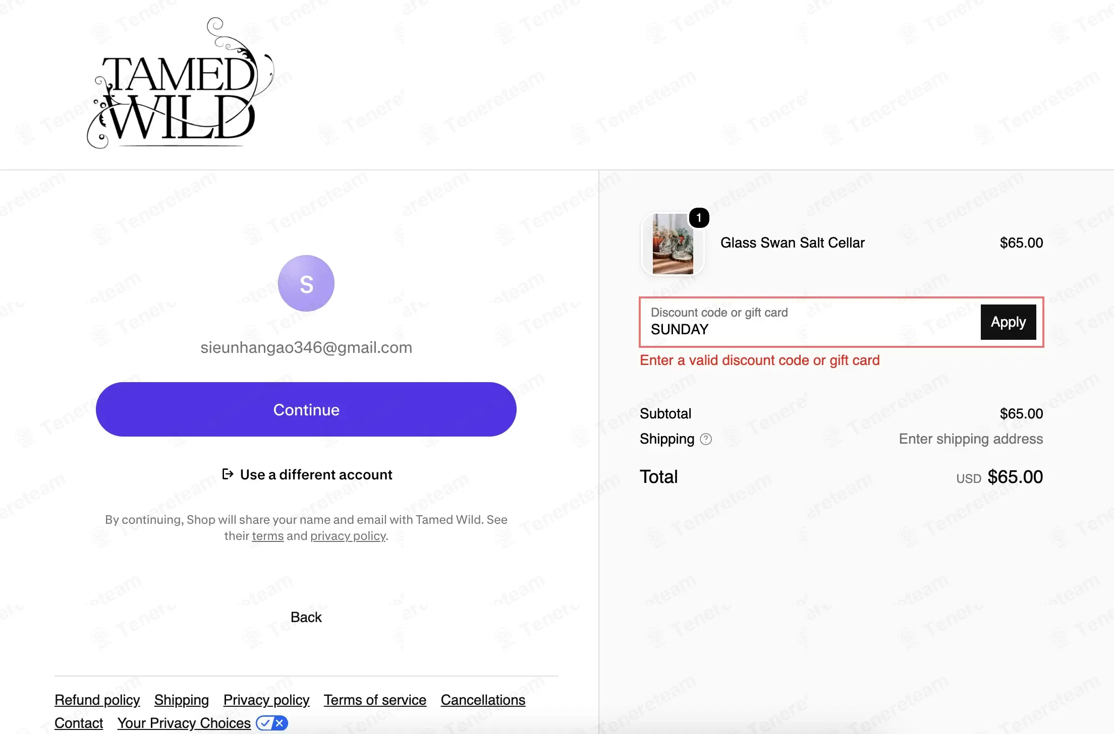 Tamed Wild coupon code: 20% off with SUNDAY. Tested and valid as 2 weeks ago.