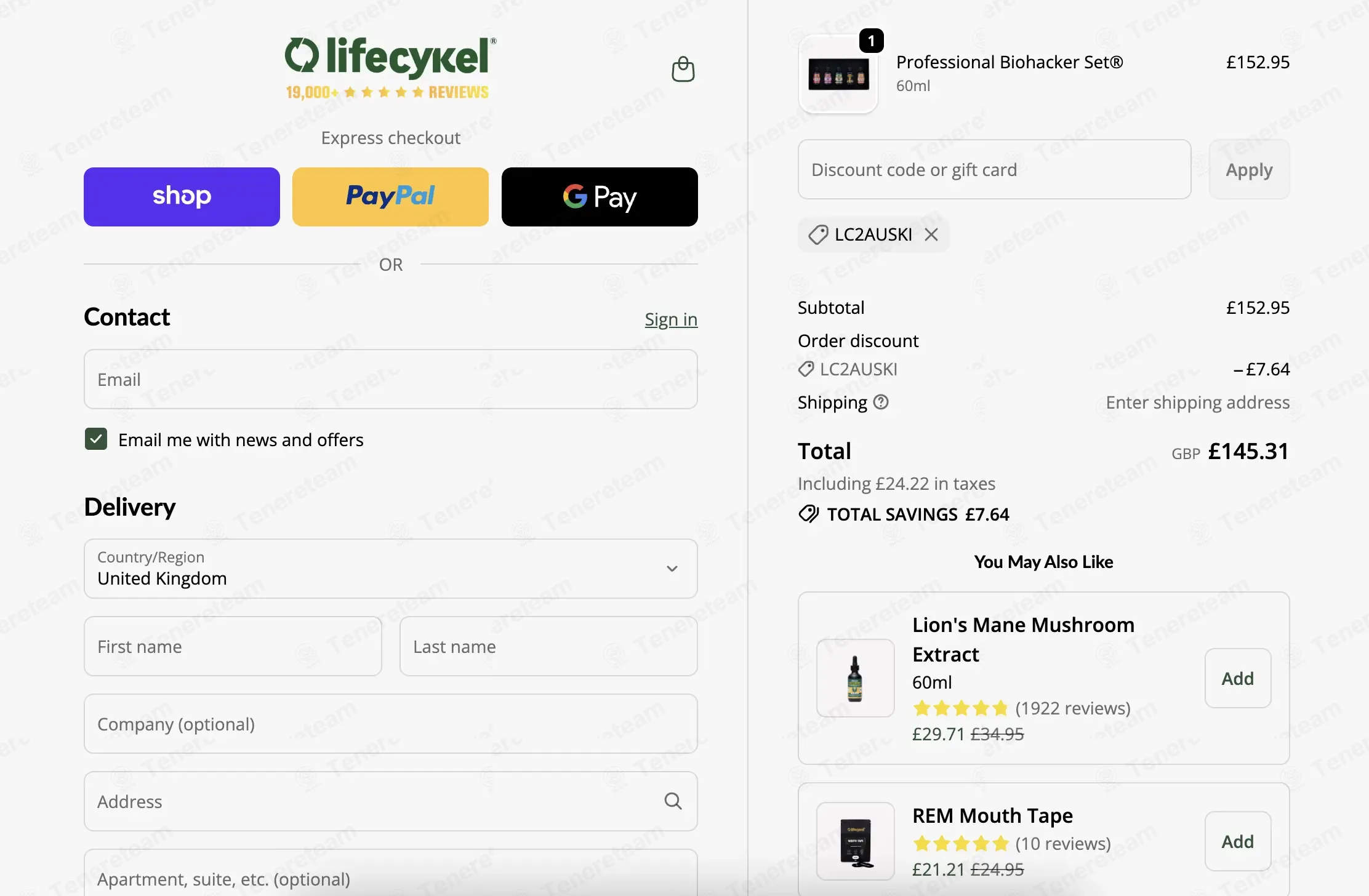 Lifecykel UK coupon code: 5% off with LC2AUSKI. Tested and valid as 1 minute ago.