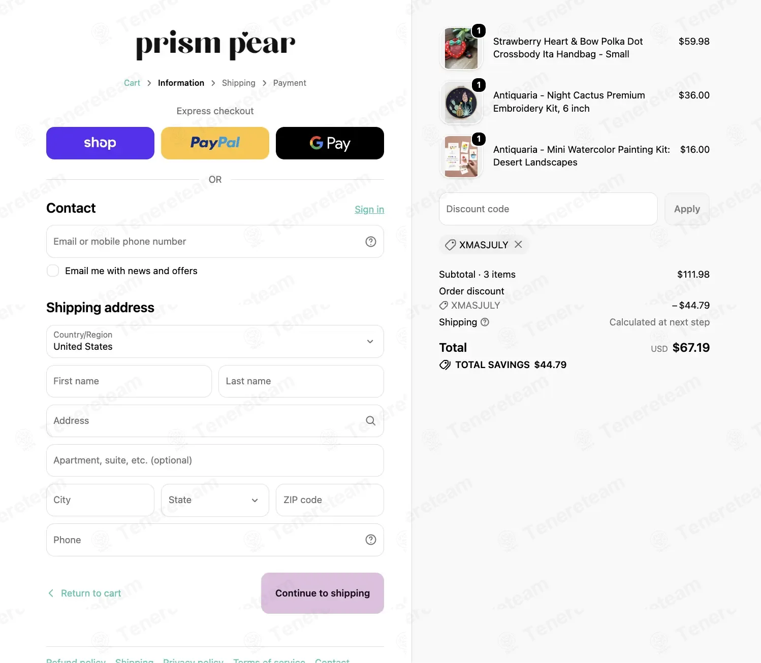 Prism Pear coupon code: 40% off with XMASJULY. Tested and valid as 1 week ago.