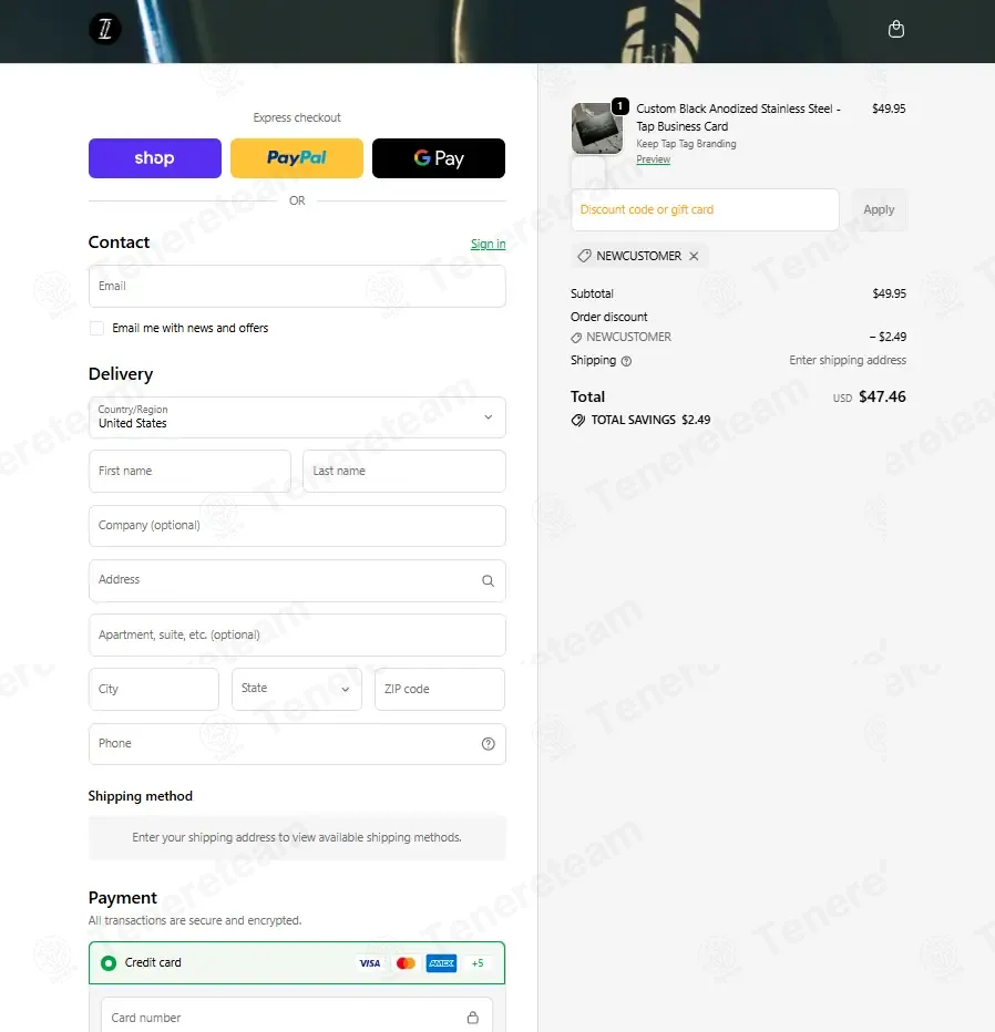 TapTag coupon code re-checked and confirmed working at checkout