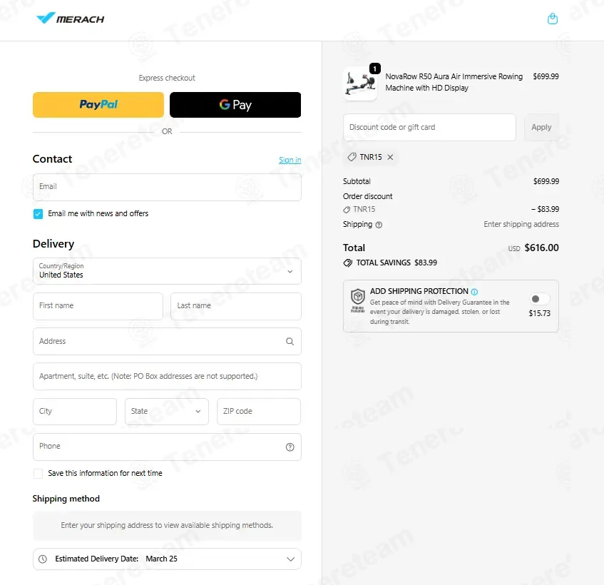 Merach US coupon code: 12% off with TNR15. Tested and valid as 1 month ago.