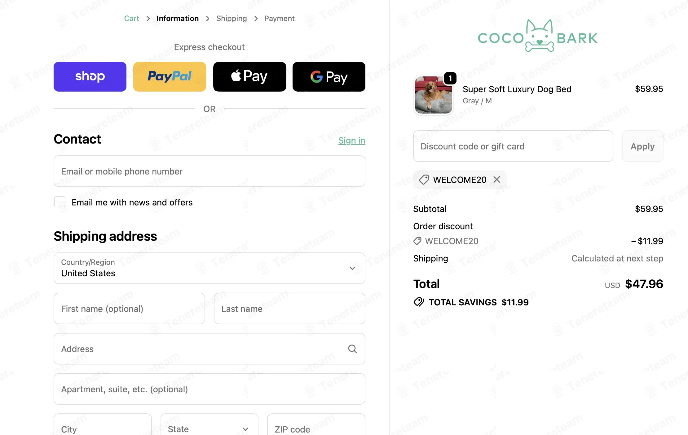 Coco & Bark coupon code: 20% off with welcome20. Tested and valid as 9 months ago.