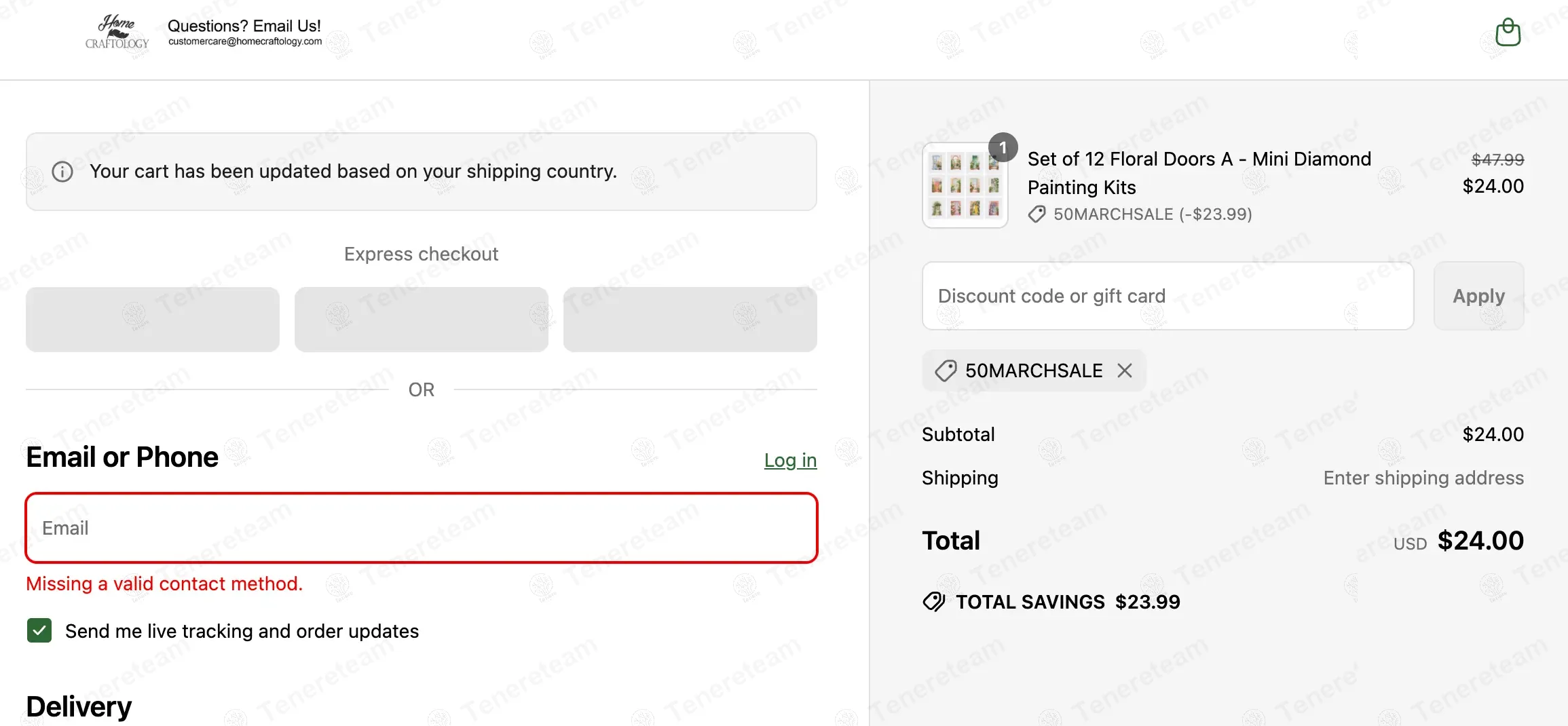 Home Craftology coupon code: 50% off with 50MARCHSALE. Tested and valid as 1 year ago.