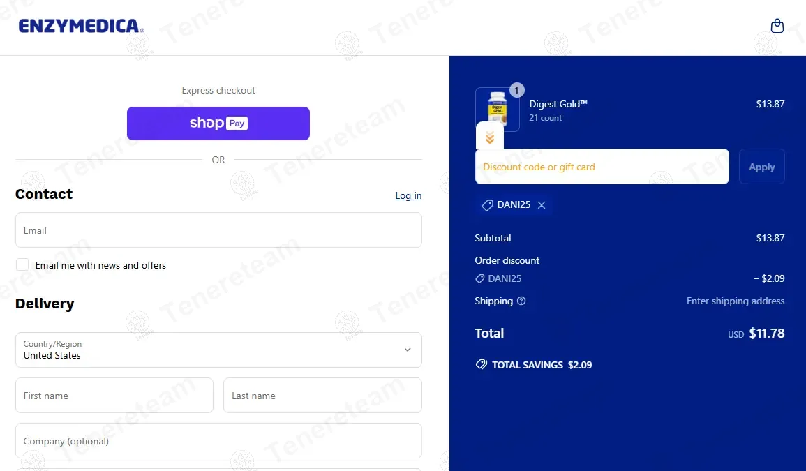 Enzymedica coupon code: 15% off with DANI25. Tested and valid as 1 year ago.