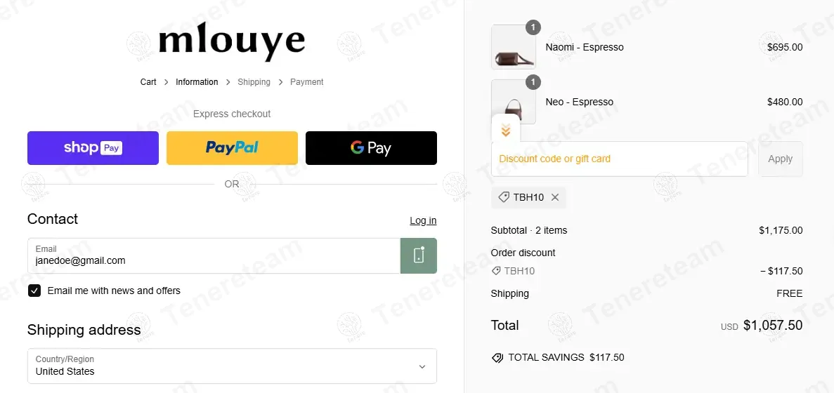 Mlouye coupon code: 10% off with TBH10. Tested and valid as 1 year ago.