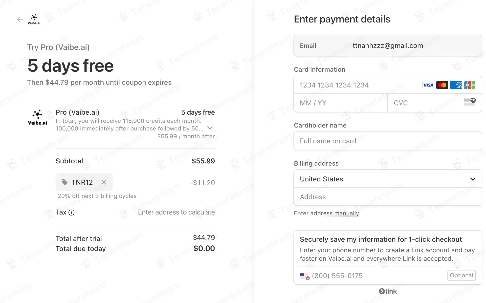 Vaibe Ai coupon code: 12% off with TNR12. Tested and valid as 1 year ago.