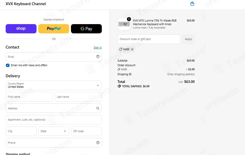Xvx Keyboard coupon code: 10% off with NABI. Tested and valid as 6 days ago.