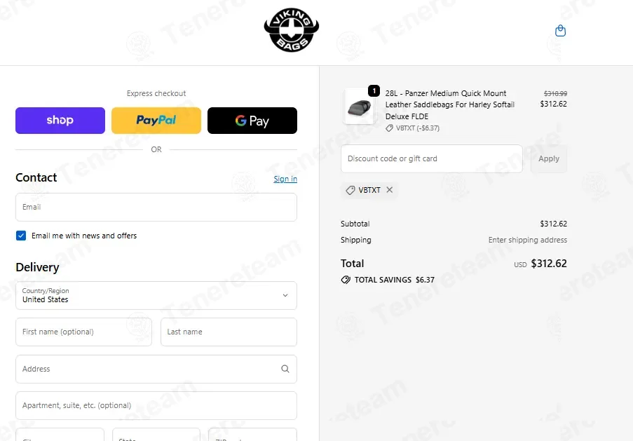 Viking Bags coupon code: 2% off with VBTXT. Tested and valid as 1 month ago.