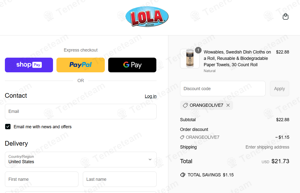 Lola Products coupon code: 5% off with ORANGEOLIVE7. Tested and valid as 1 year ago.