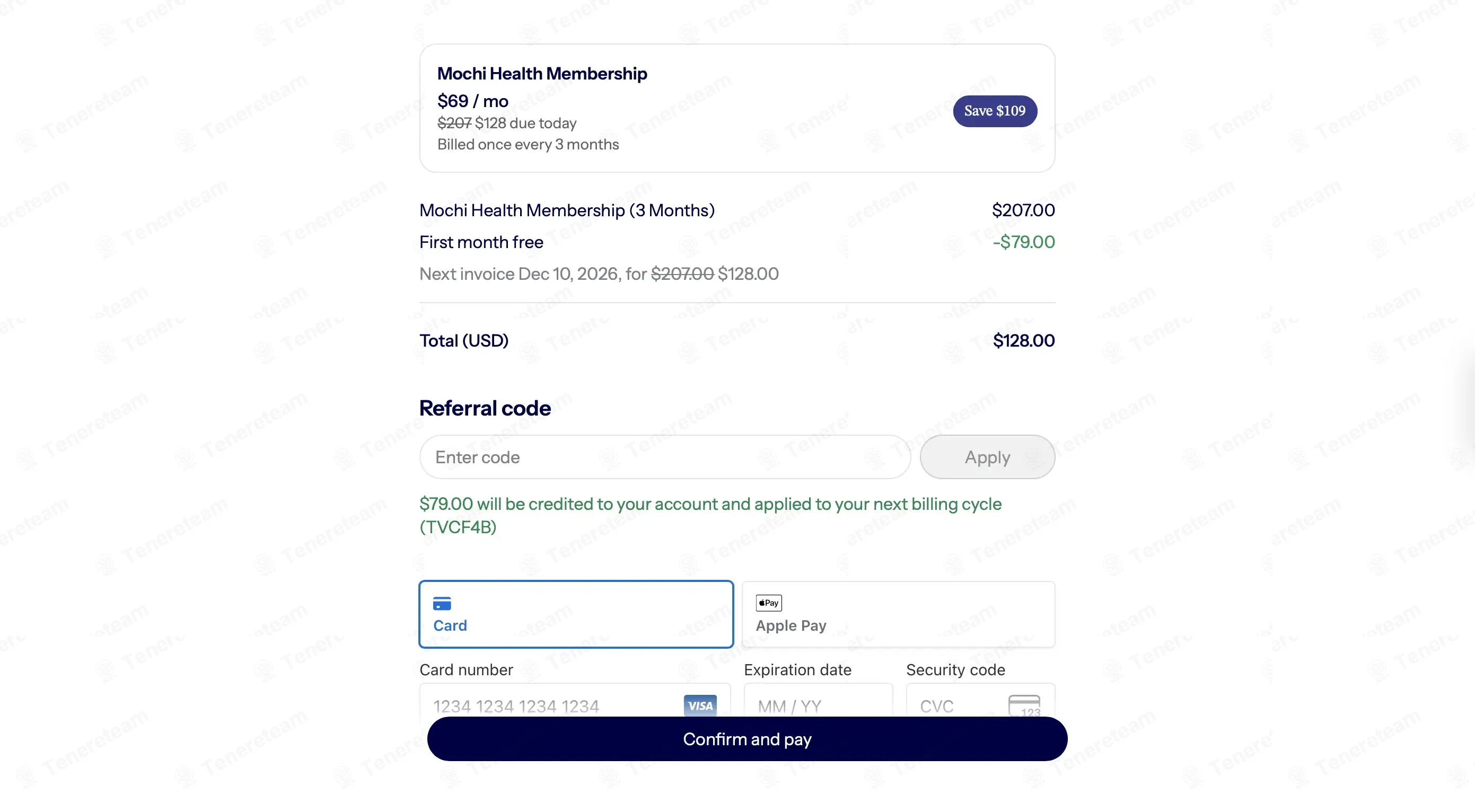 Mochi Health apply coupon code