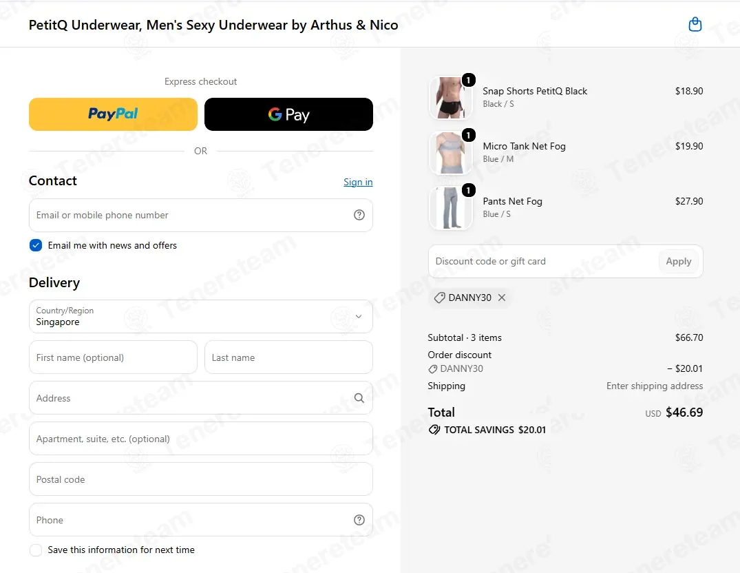 PetitQ World coupon code successfully applied at checkout