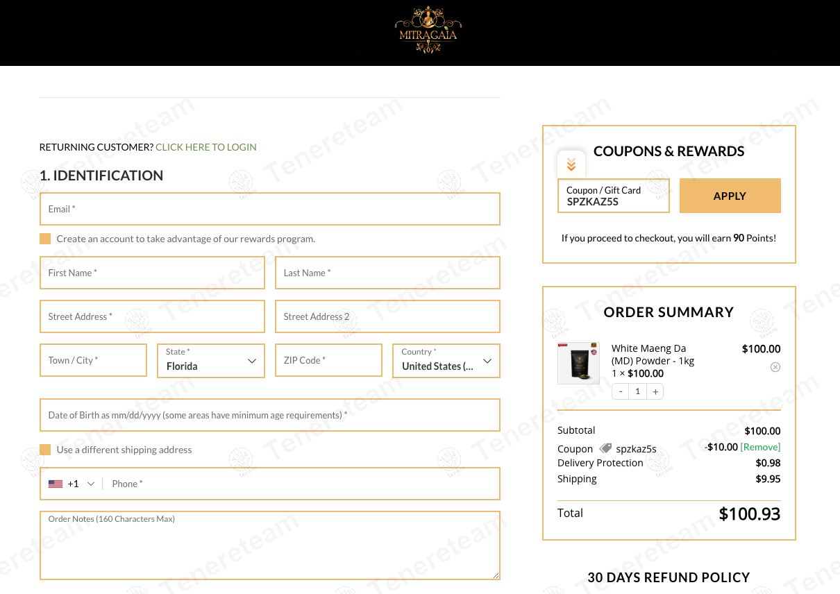 Mitra Gaia coupon code: 10% off with SPZKAZ5S. Tested and valid as 1 year ago.