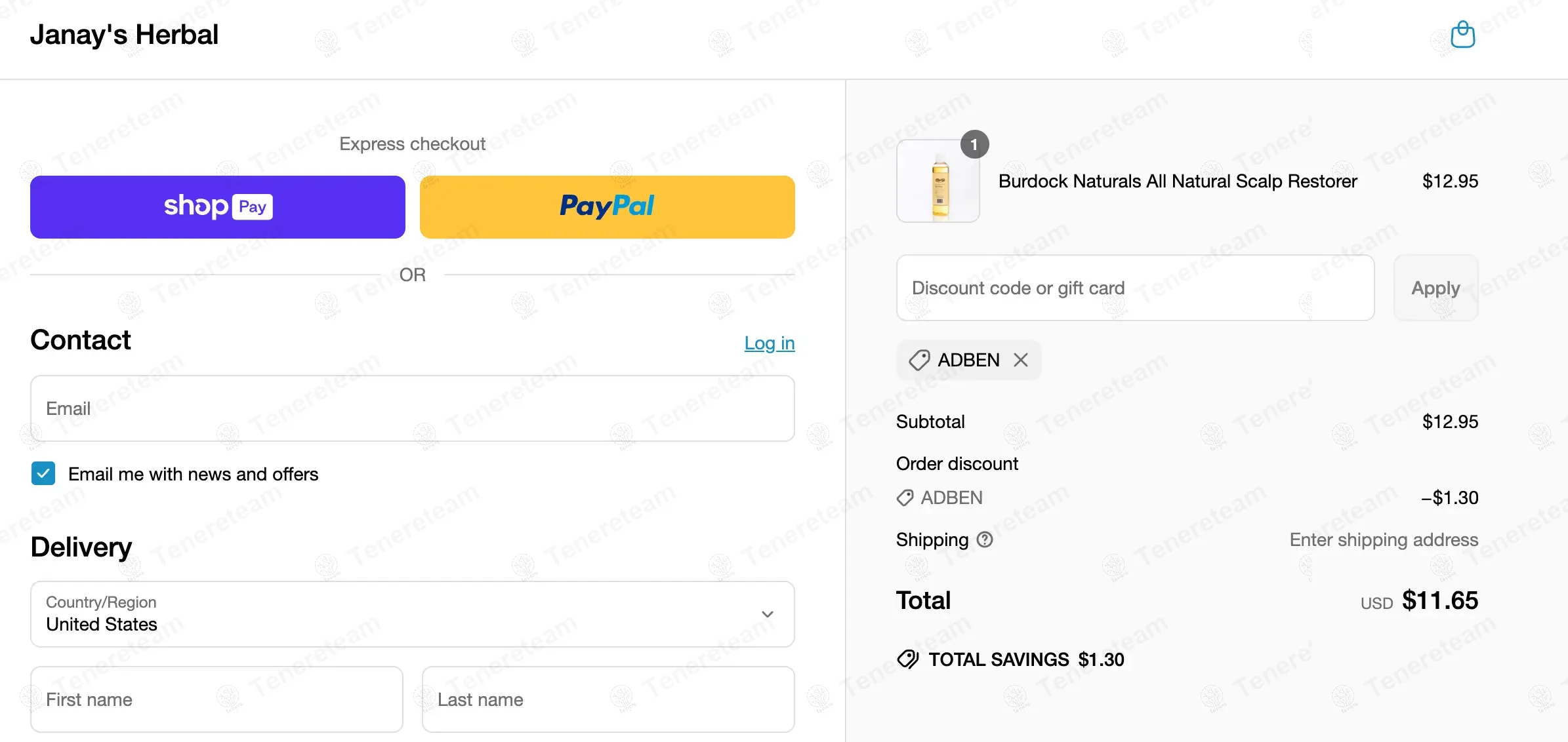 Janay’s Herbal coupon code: 10% off with ADBEN. Tested and valid as 1 year ago.