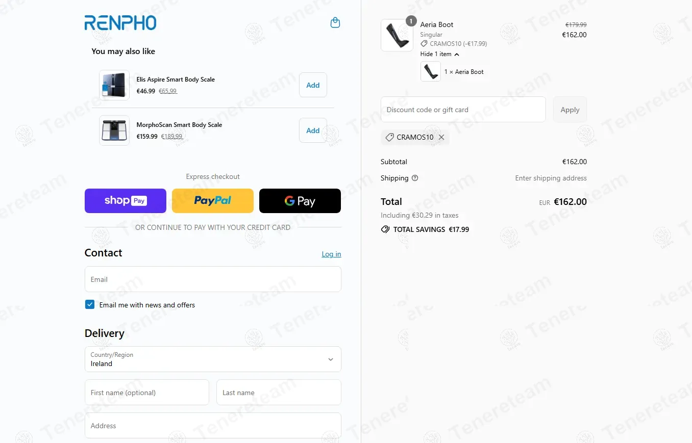 Renpho FR coupon code: 10% off with CRAMOS10. Tested and valid as 9 months ago.