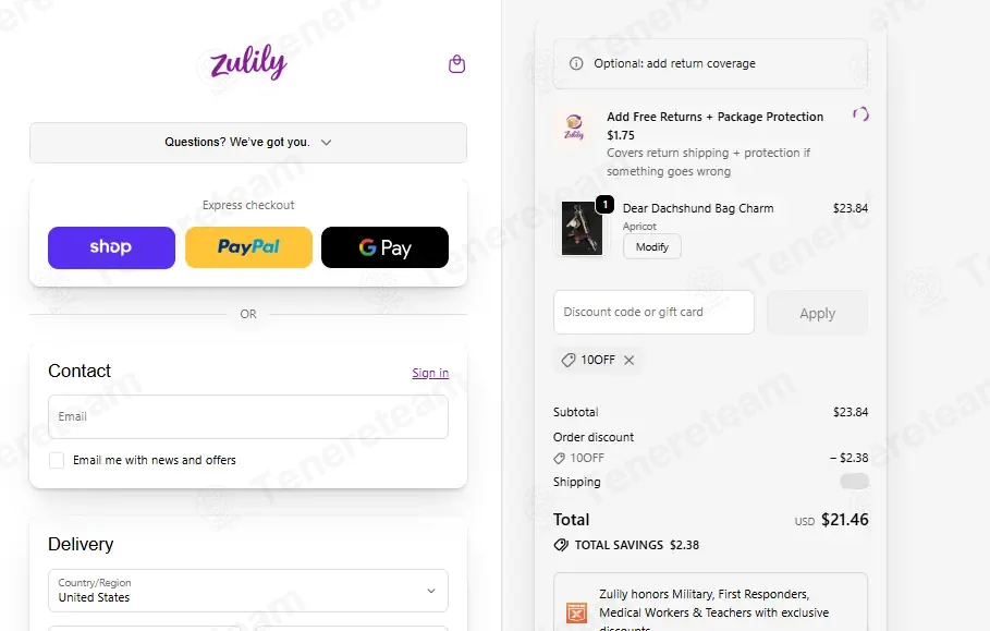 Zulily coupon code: 10% off with 10OFF. Tested and valid as 3 weeks ago.