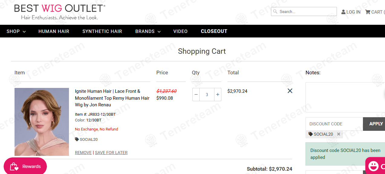 Best Wig Outlet coupon code: 20% off with SOCIAL20. Tested and valid as 1 year ago.