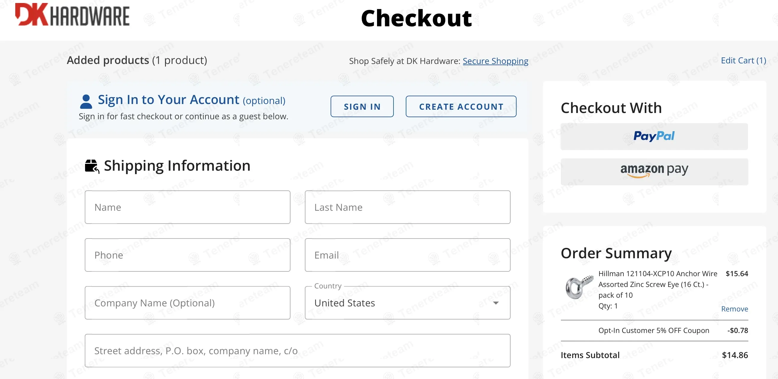 Dk Hardware Supply coupon code: 5% off with DKPX1428. Tested and valid as 10 months ago.