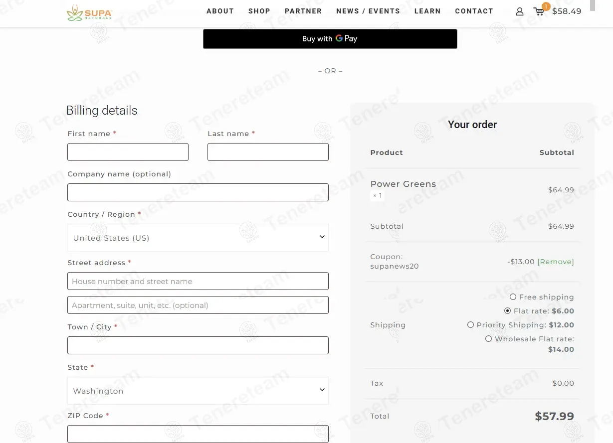 Supa Naturals coupon code: 20% off with SUPANEWS20. Tested and valid as 11 months ago.