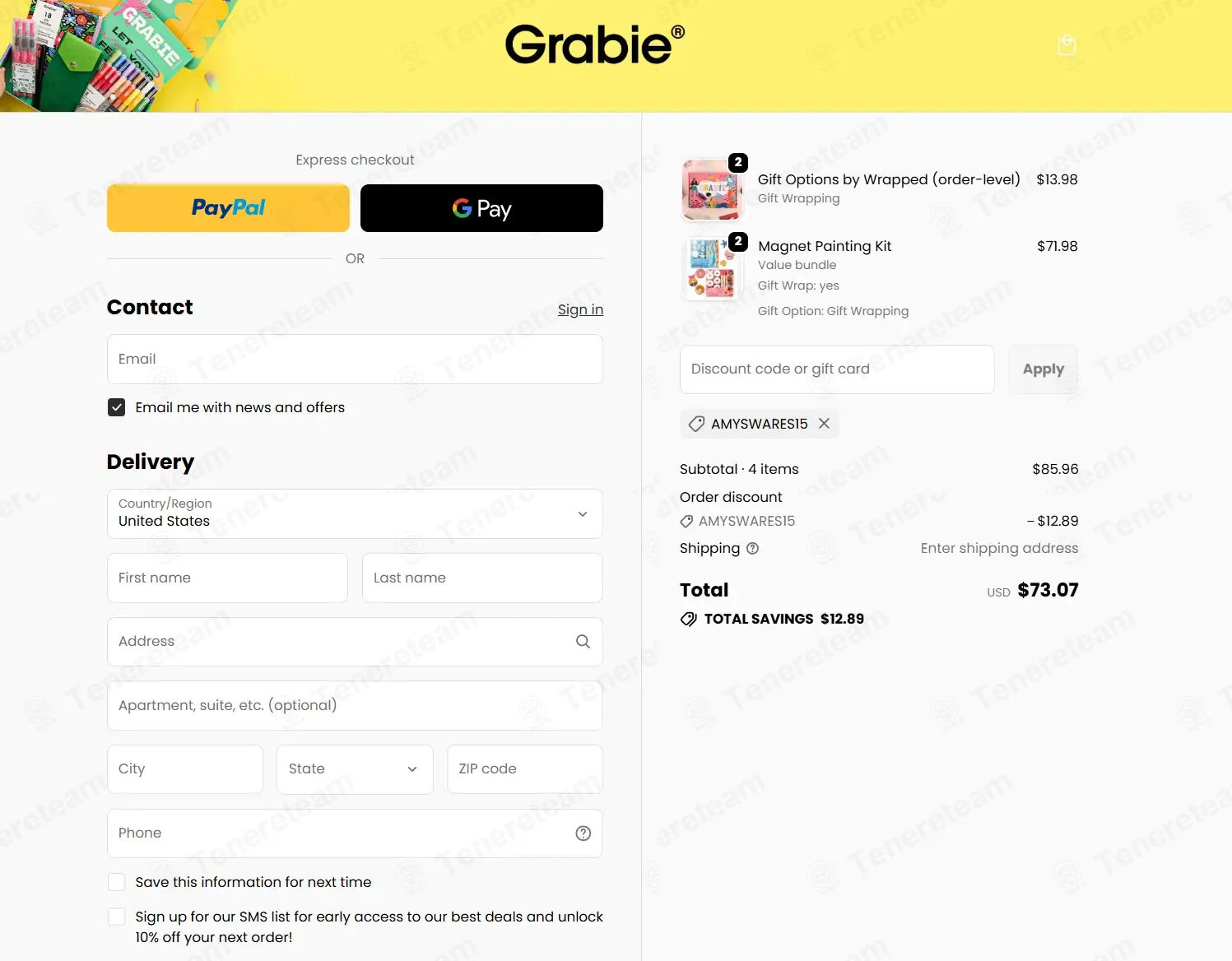 Grabie Art coupon code: 15% off with AMYSWARES15. Tested and valid as 2 days ago.