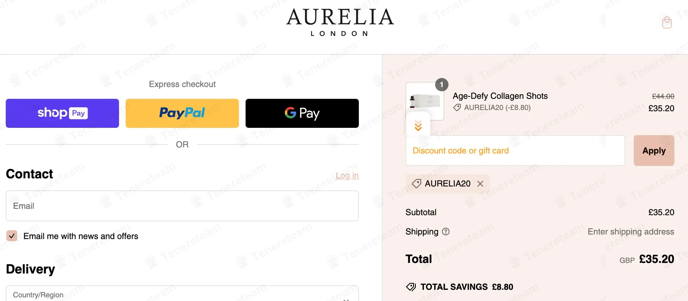Aurelia Skincare coupon code: 20% off with AURELIA20. Tested and valid as 1 year ago.