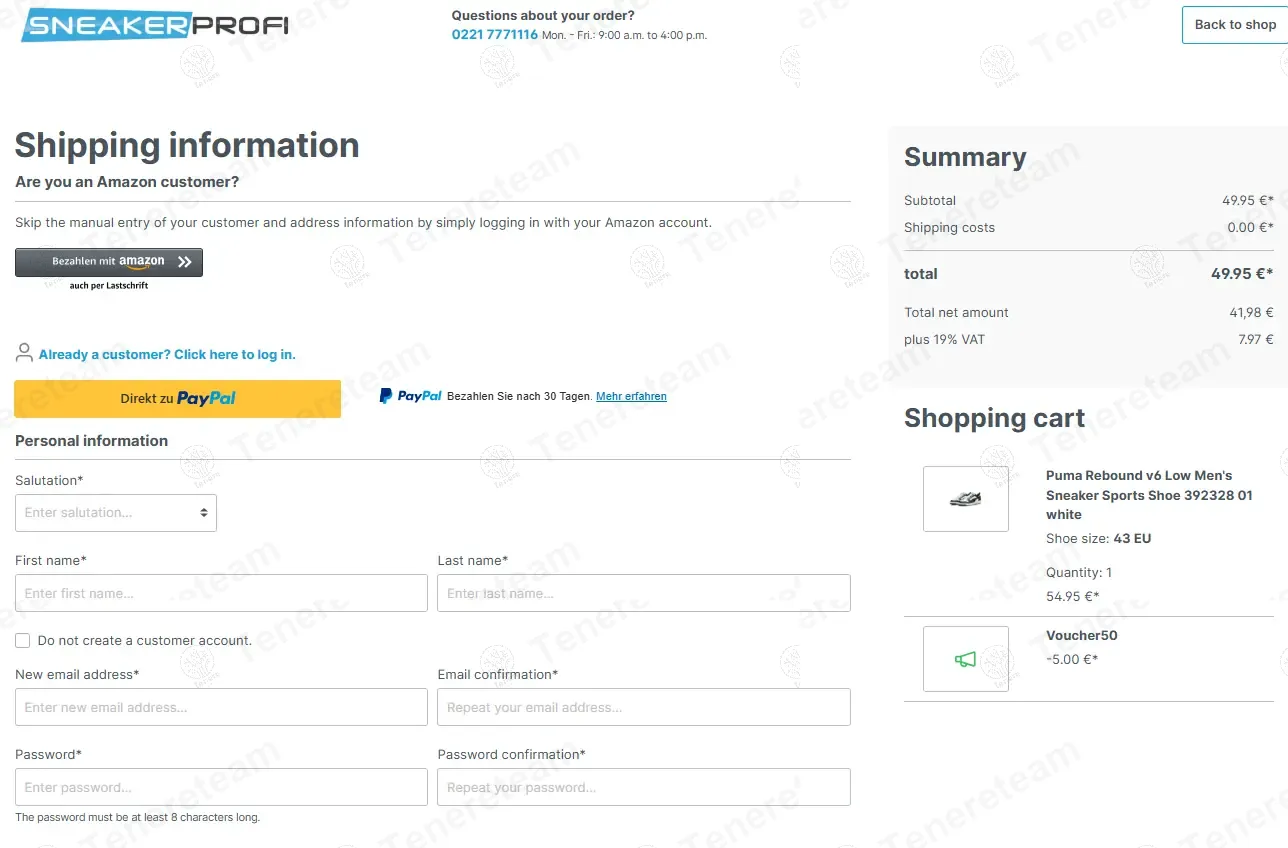Sneakerprofi DE coupon code: €5 off with E8Z7J8C3. Tested and valid as 8 months ago.