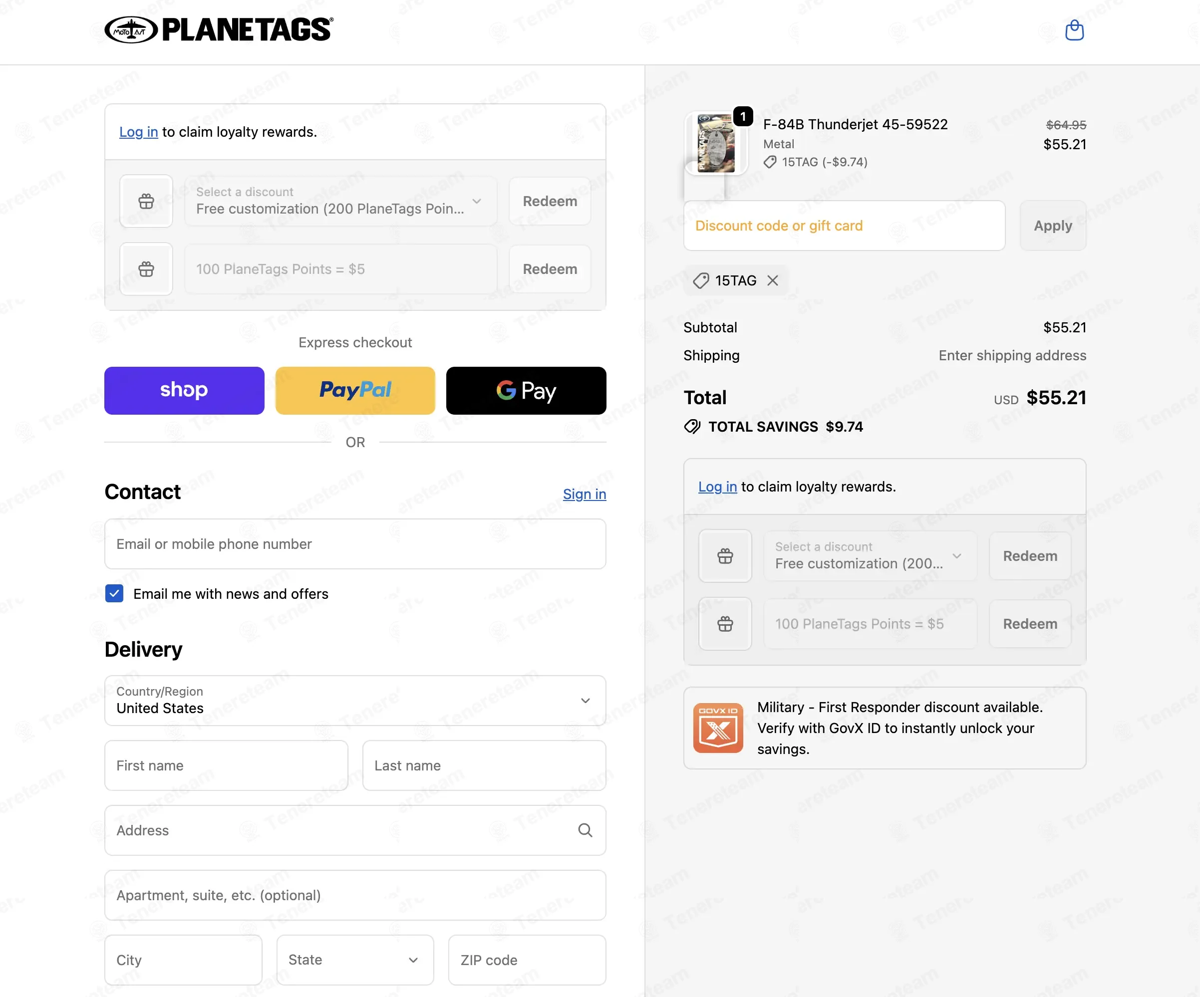 PlaneTags coupon code: 15% off with 15TAG. Tested and valid as 1 month ago.