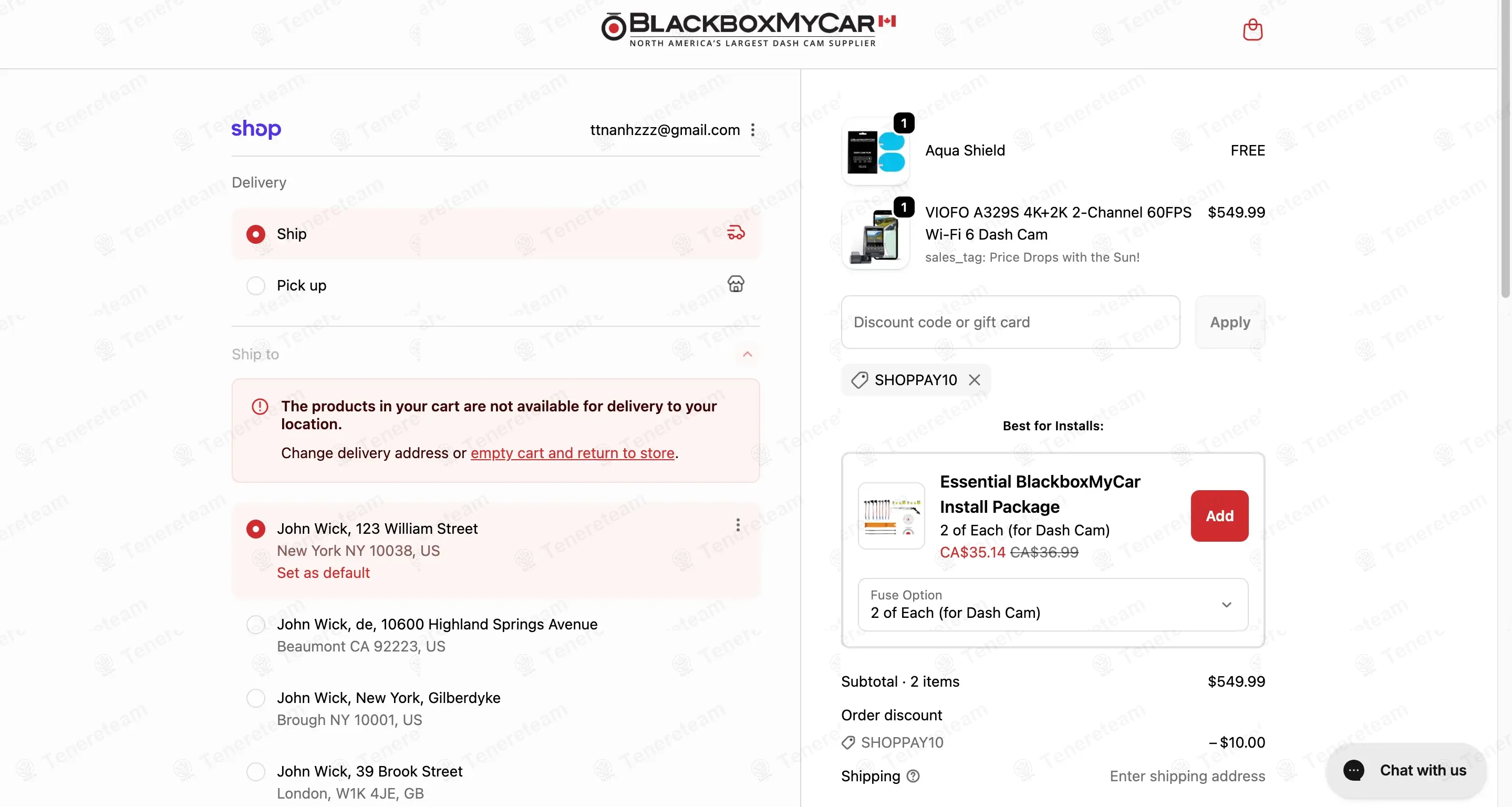 BlackboxMyCar Canada coupon code: 10% off with SHOPPAY10. Tested and valid as 9 months ago.