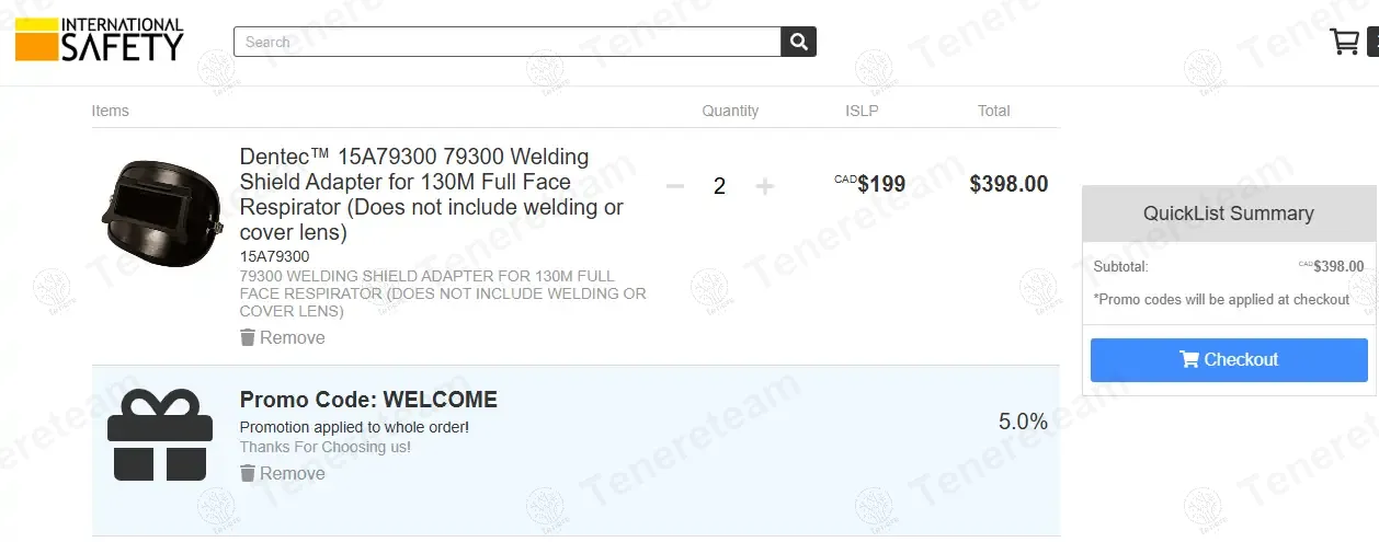 International Safety coupon code: 5% off with WELCOME. Tested and valid as 1 year ago.