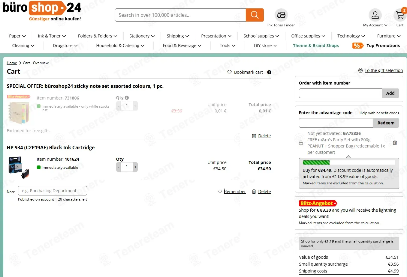 Büroshop24 DE coupon code: Sale off with GA78336. Tested and valid as 5 months ago.