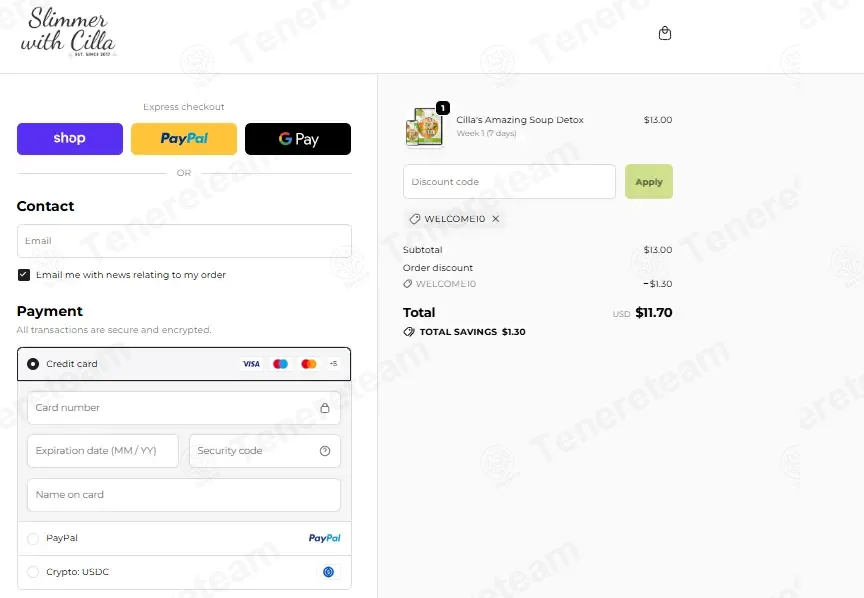 Slimmer with Cilla coupon code: 10% off with WELCOME10. Tested and valid as 1 month ago.