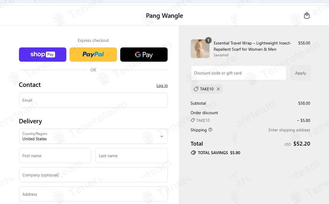 Pang Wangle coupon code re-checked and confirmed working at checkout
