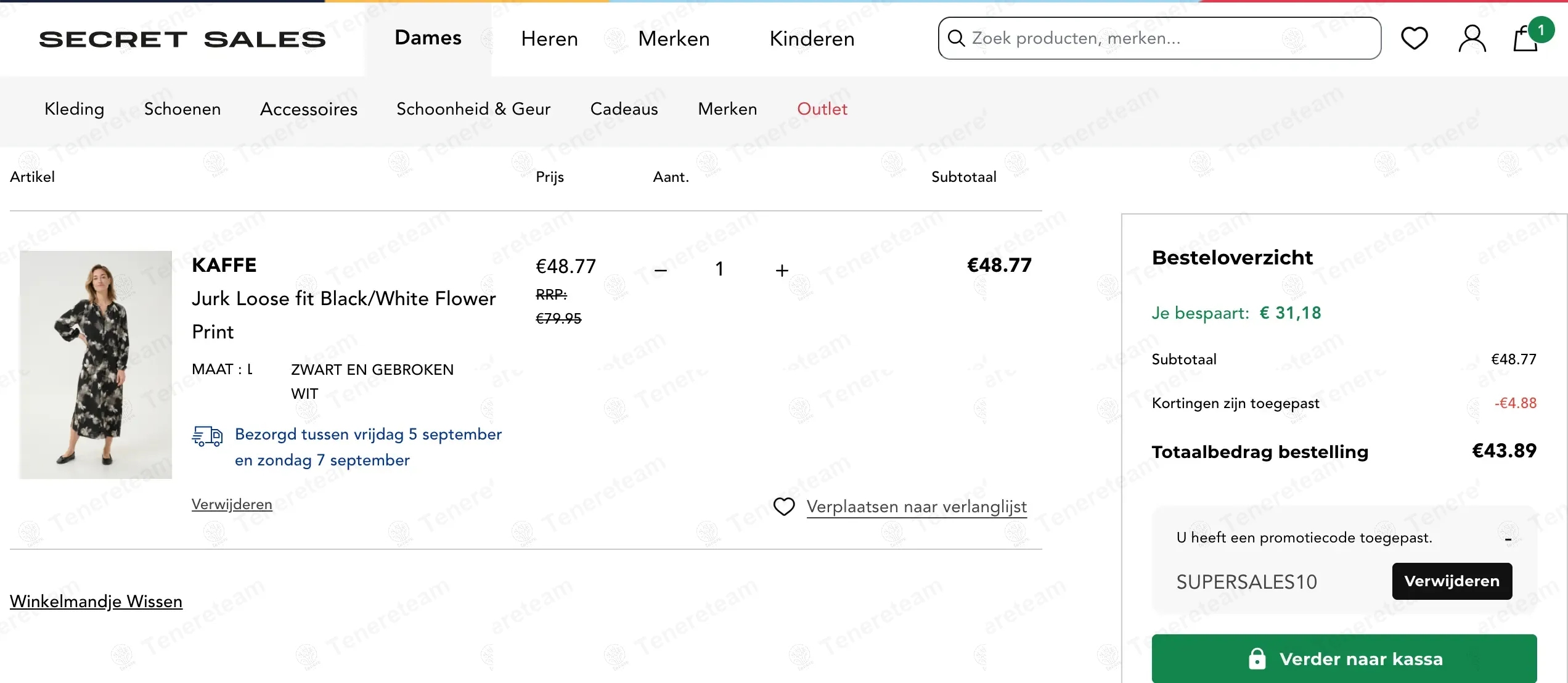 Secret Sales NL apply coupon code