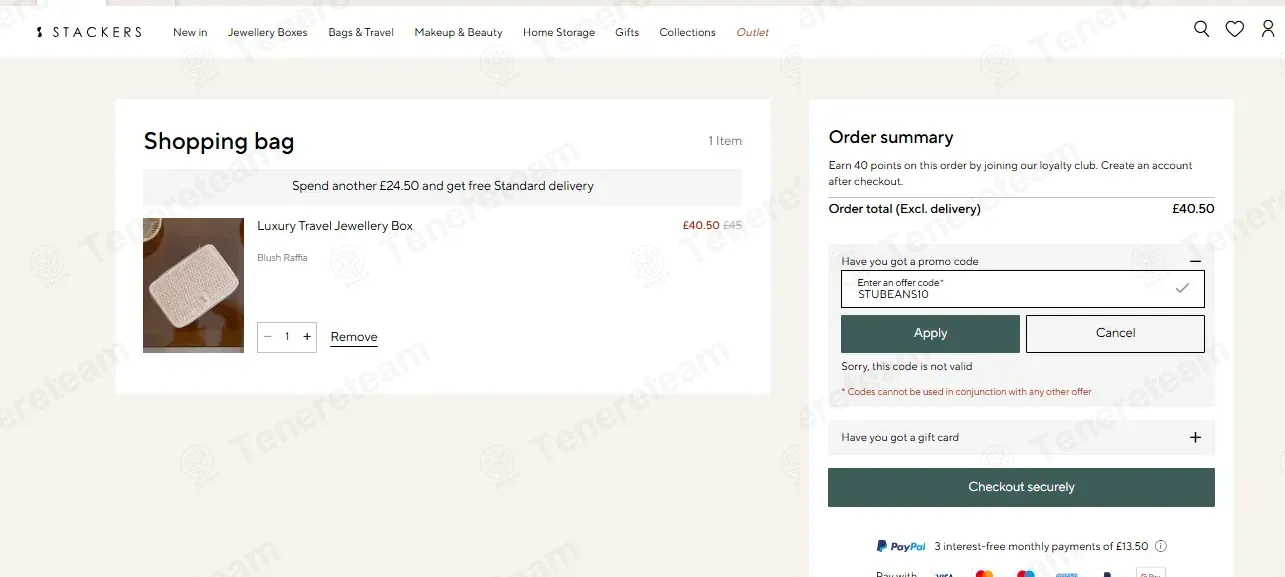 Stackers coupon code: 10% off with STUBEANS10. Tested and valid as 3 months ago.