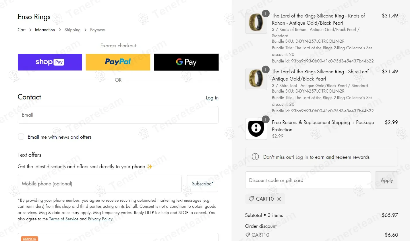 Enso Rings coupon code: 10% off with CART10. Tested and valid as 1 year ago.