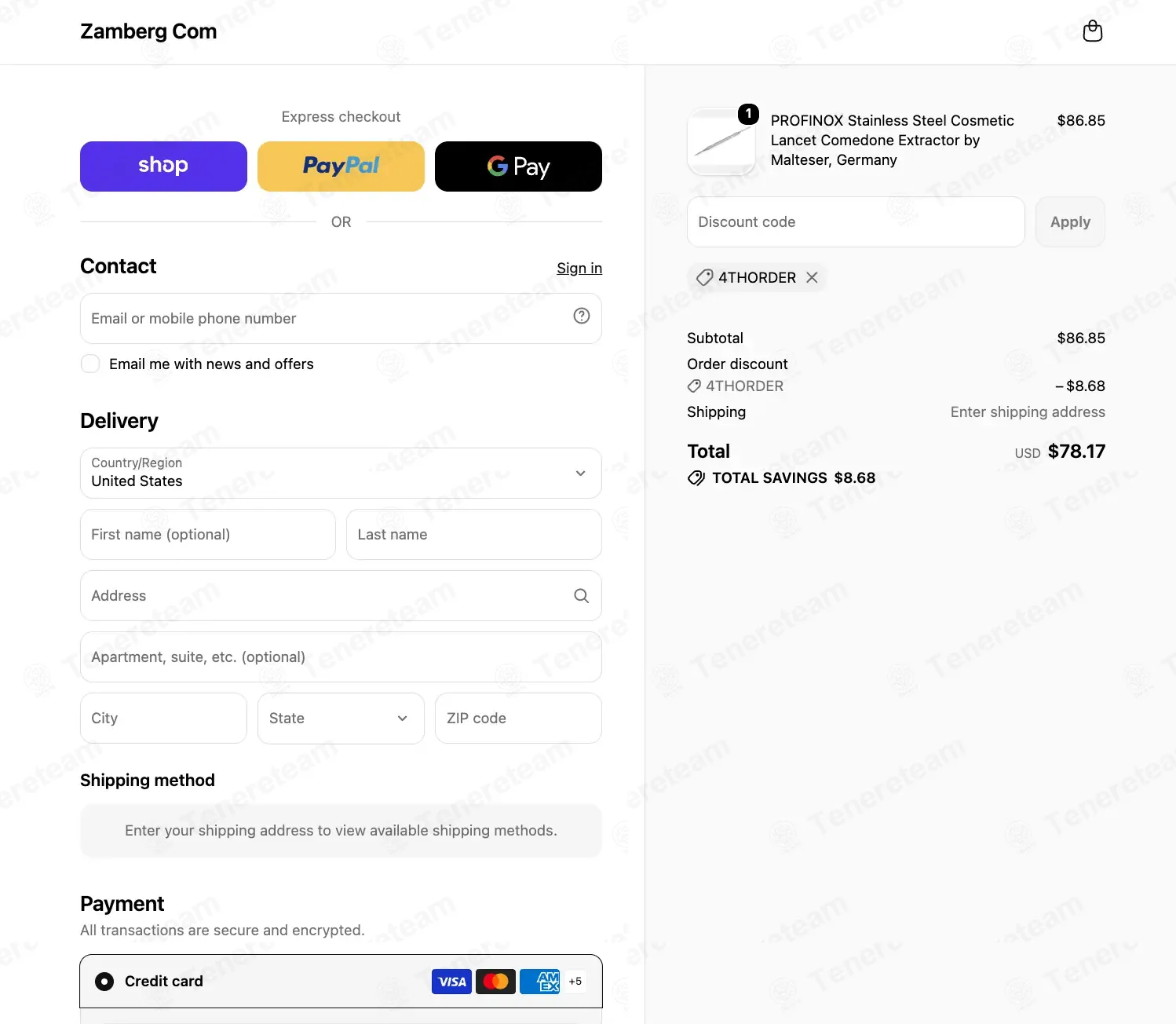 Zamberg coupon code re-checked and confirmed working at checkout