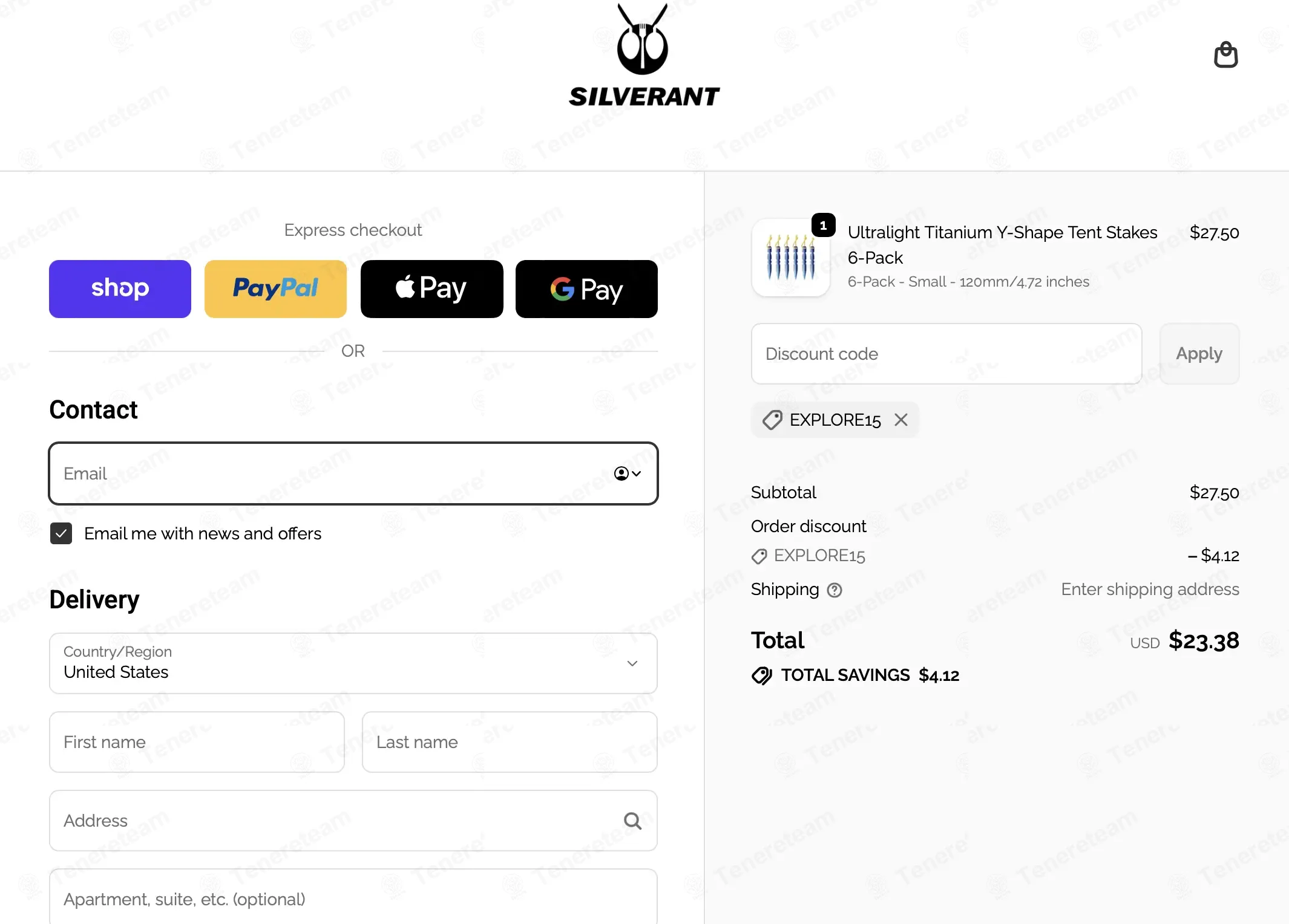 SilverAnt Outdoors coupon code: 15% off with EXPLORE15. Tested and valid as 6 days ago.