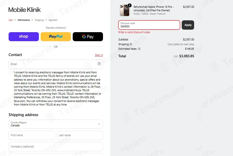 Mobile Klinik coupon code: $50 off with SAVE50. Tested and valid as 1 hour ago.
