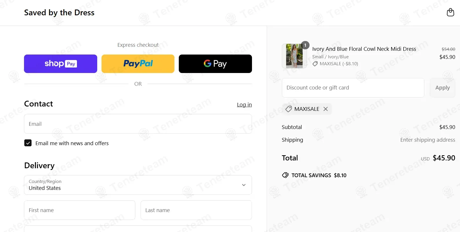 Saved by the Dress coupon code: 15% off with MAXISALE. Tested and valid as 1 year ago.