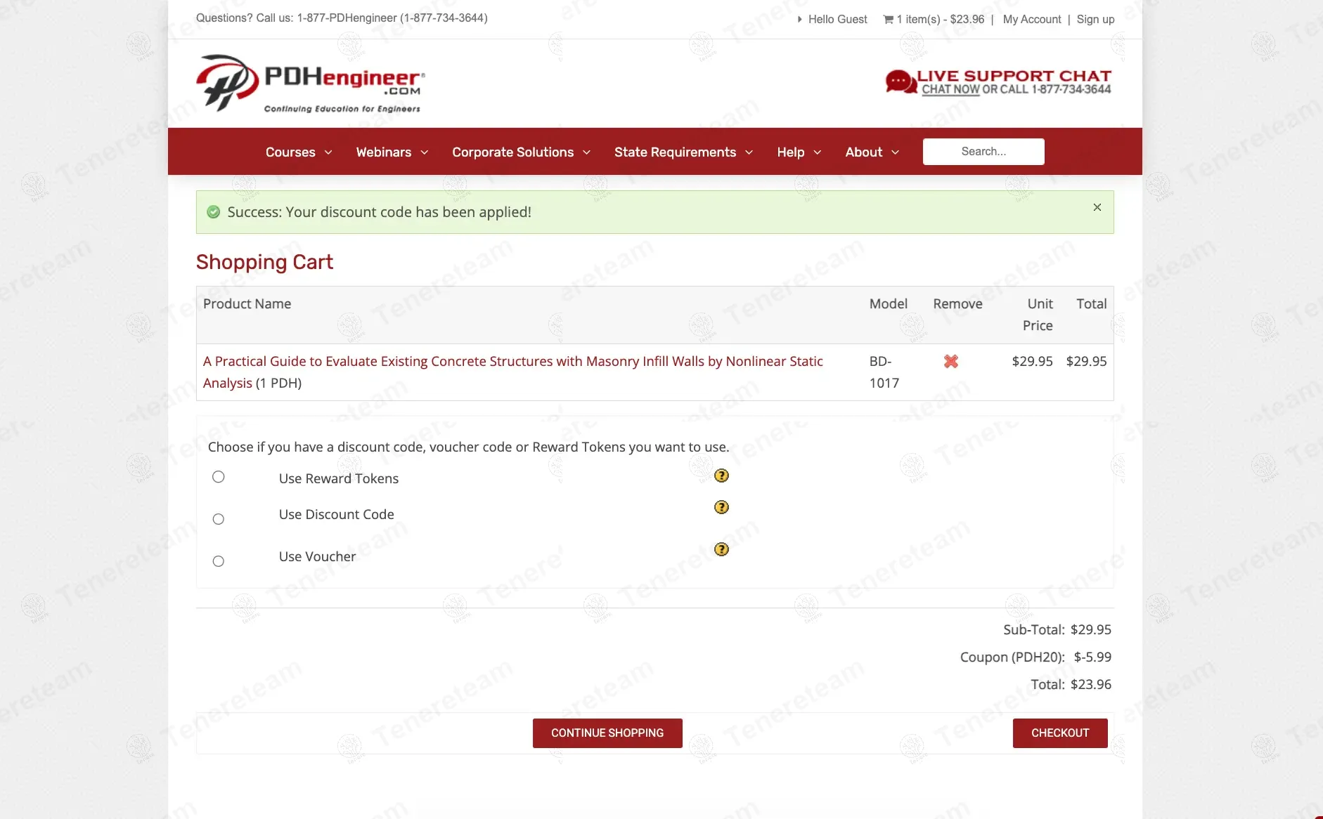Pdhengineer coupon code: 20% off with PDH20. Tested and valid as 1 year ago.