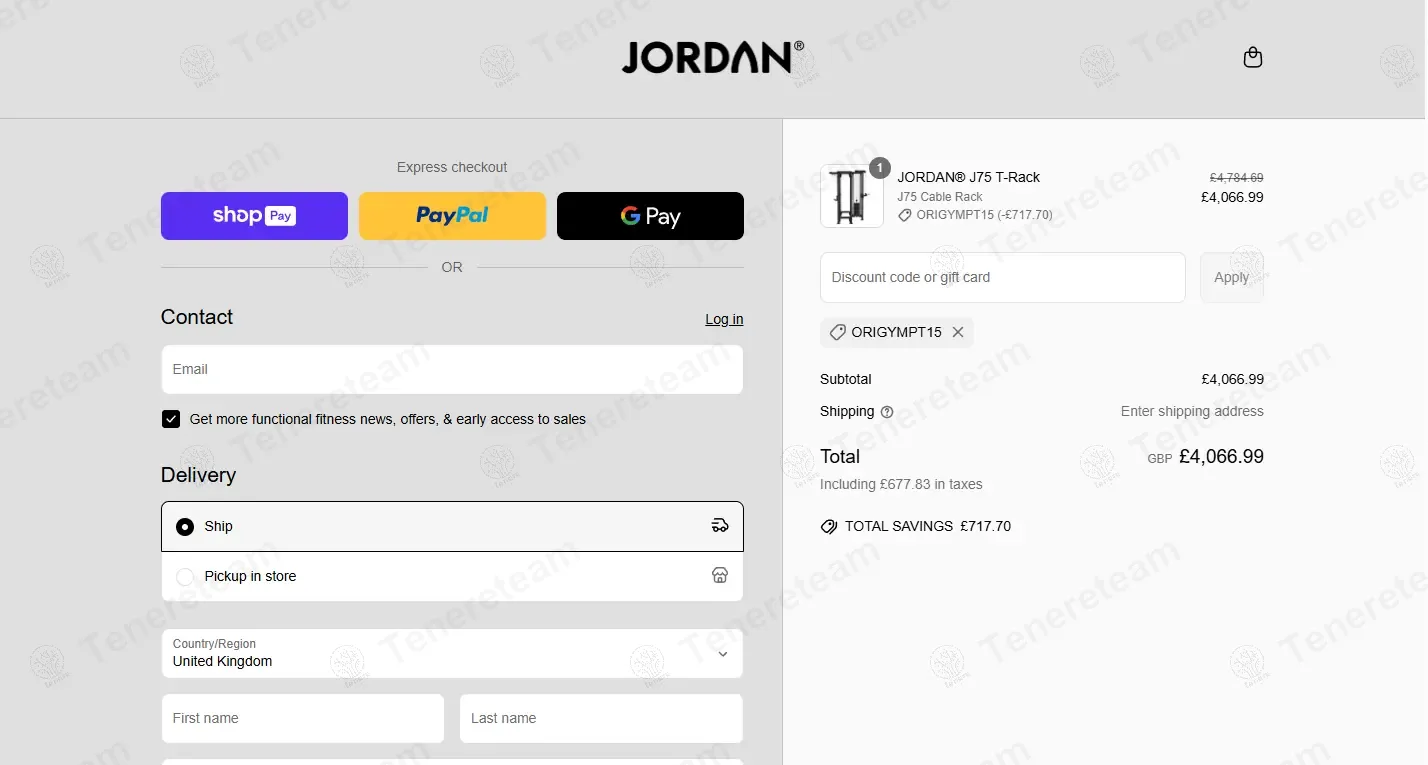 Jordan Fitness coupon code: 15% off with ORIGYMPT15. Tested and valid as 1 year ago.