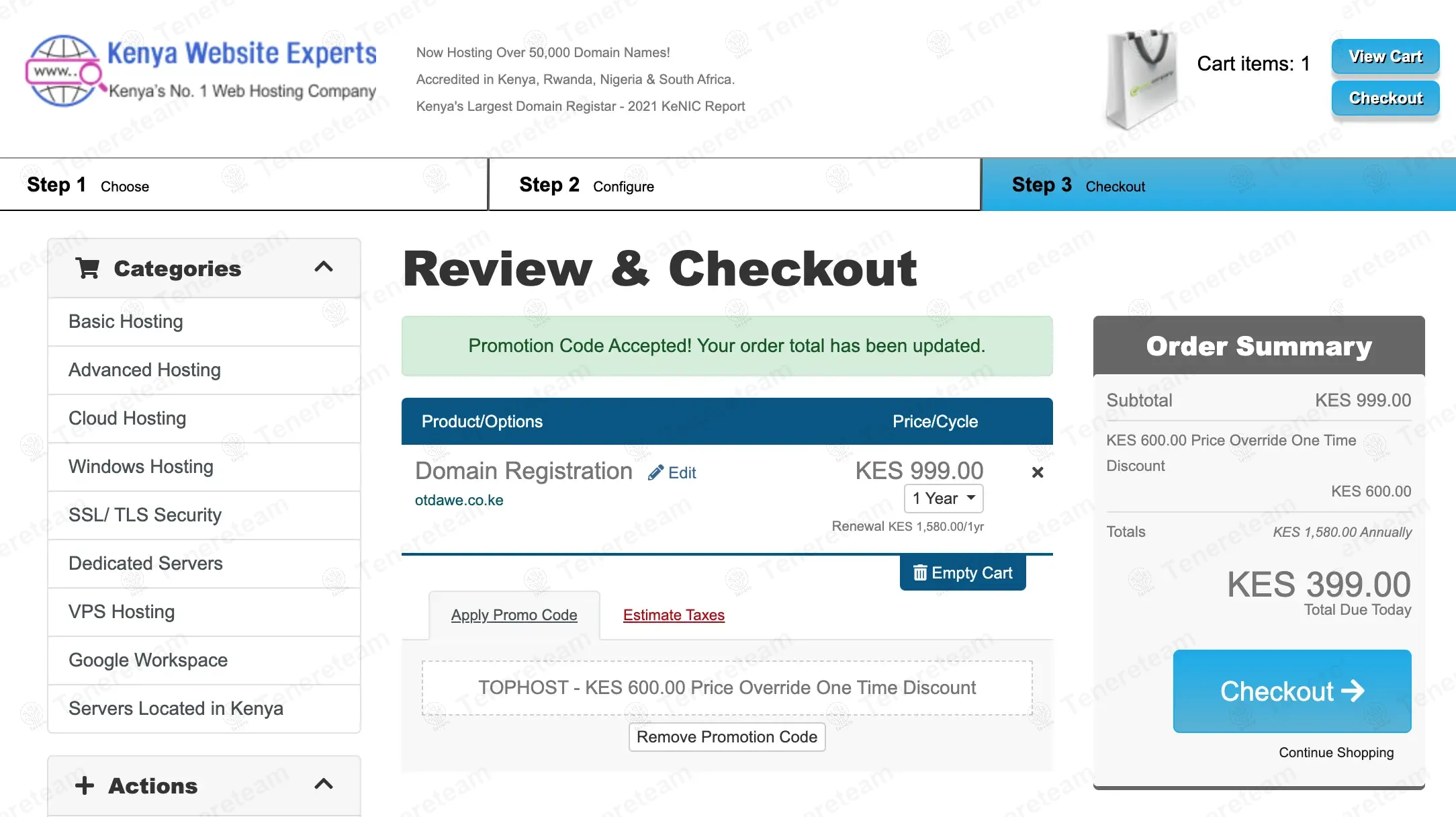 Kenya Website Experts coupon code: $7 off with TOPHOST. Tested and valid as 9 months ago.